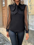 'Leonora' Black Onyx Long Sleeve Blouse - Celes Fashion